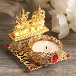 Gold Metal Table Tea Light Holder