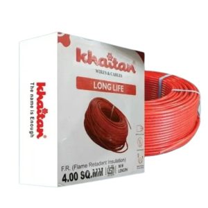 Khaitan 4.0 Sq.mm Premium 90 Meter Electrical Wire (Red)